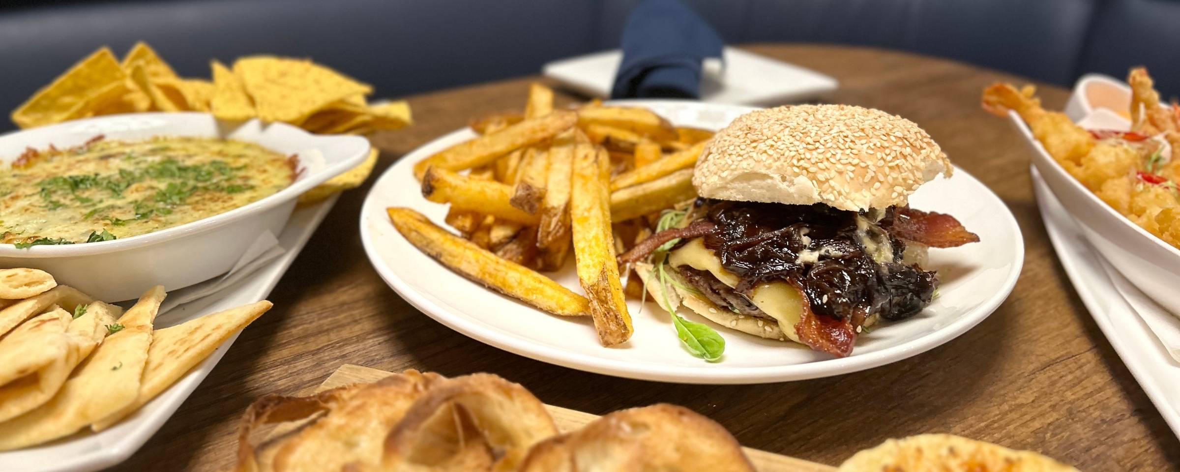 Burger and Handhelds at The James Public Eatery